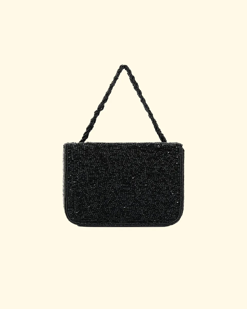 Carmen Beaded Box Bag | Black