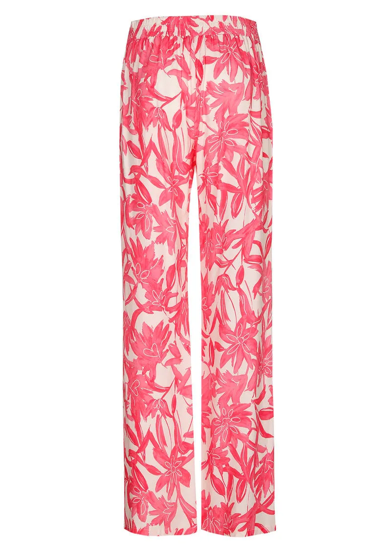 Caroline Biss LOOSE FIT FLORAL PRINT STRAIGHT TROUSERS