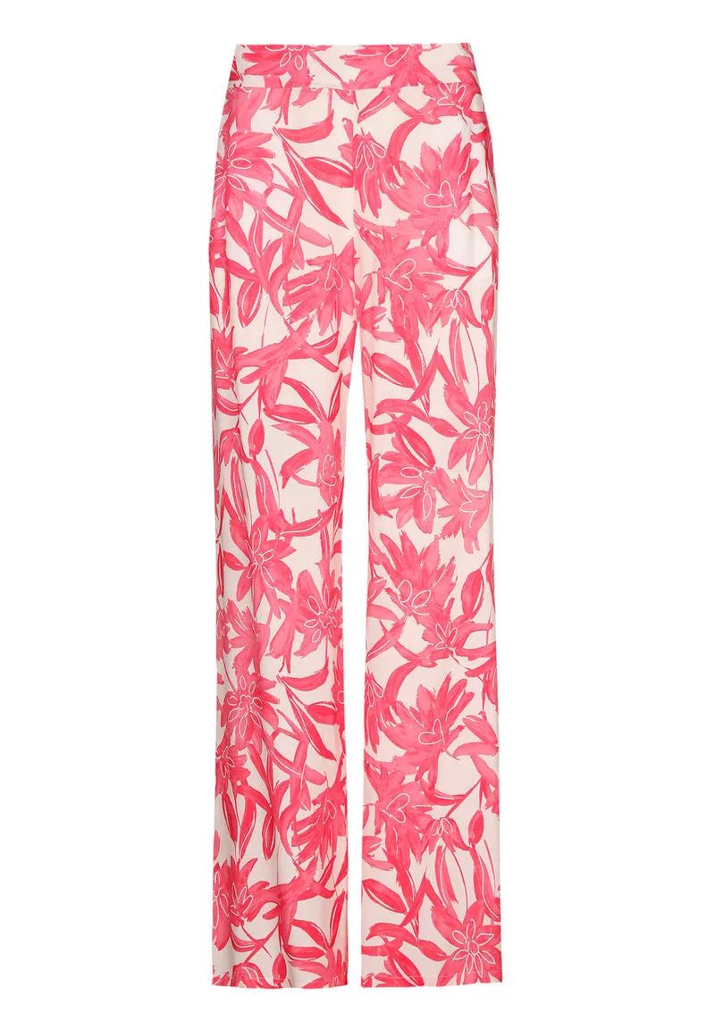 Caroline Biss LOOSE FIT FLORAL PRINT STRAIGHT TROUSERS