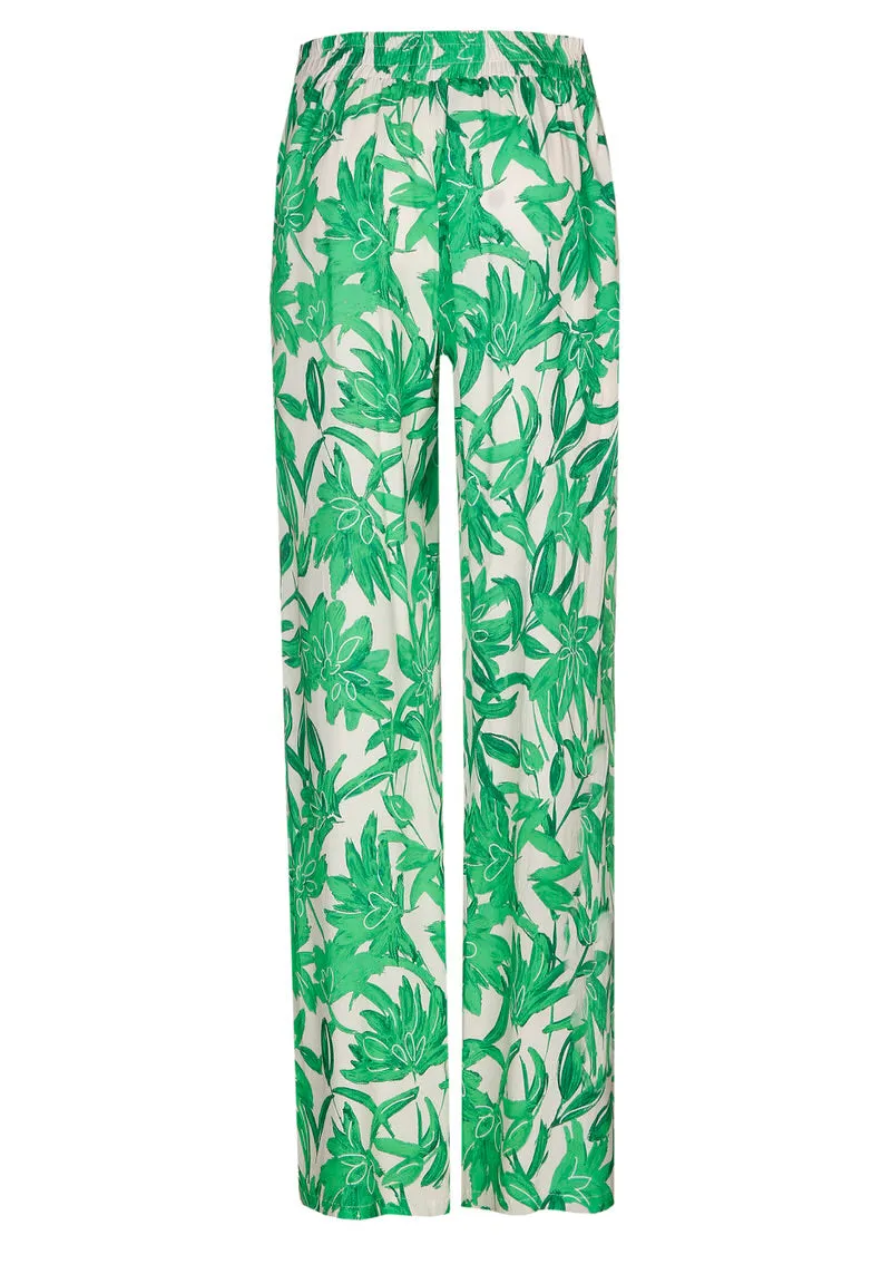 Caroline Biss LOOSE FIT FLORAL PRINT STRAIGHT TROUSERS