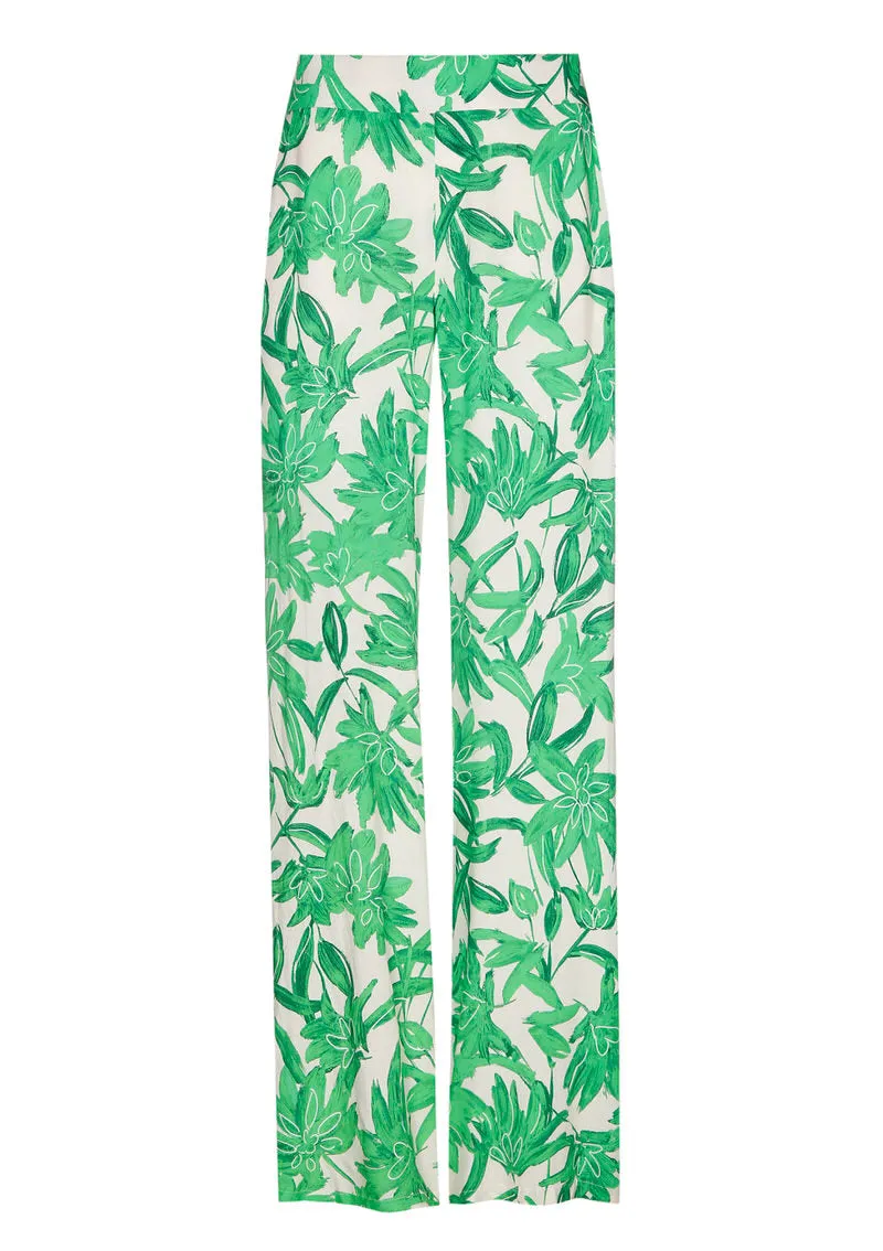 Caroline Biss LOOSE FIT FLORAL PRINT STRAIGHT TROUSERS