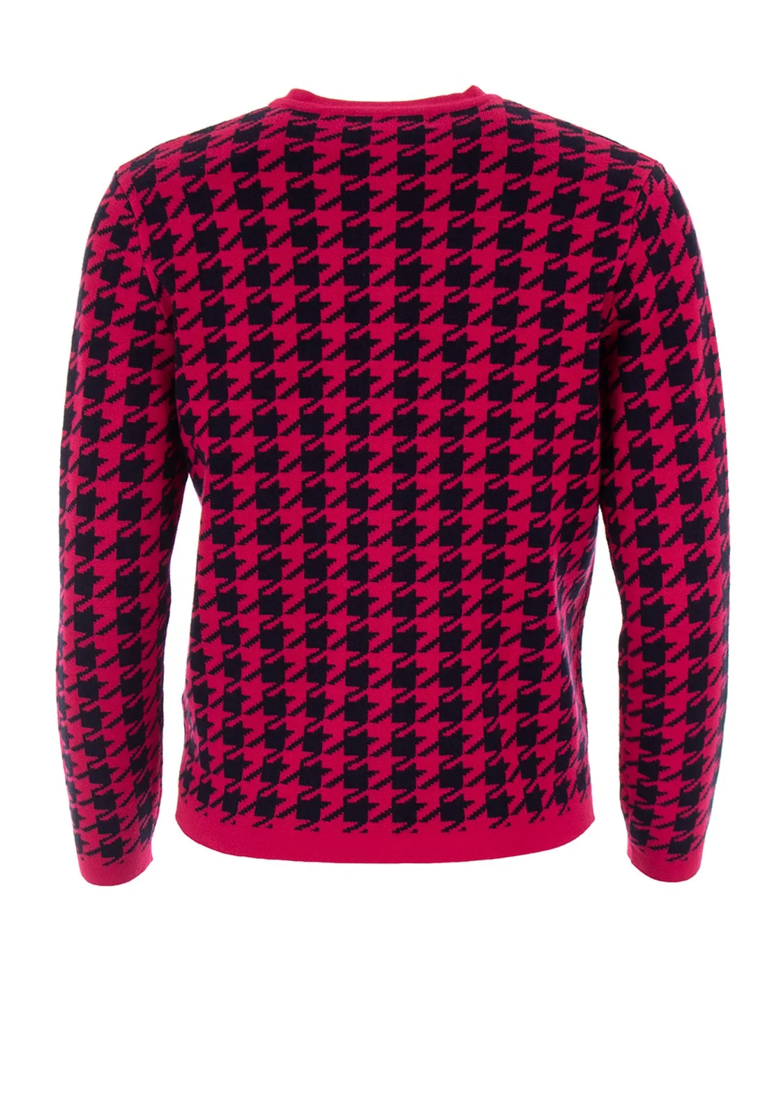 Castle of Ireland Houndstooth Button Up Cardigan, Pink