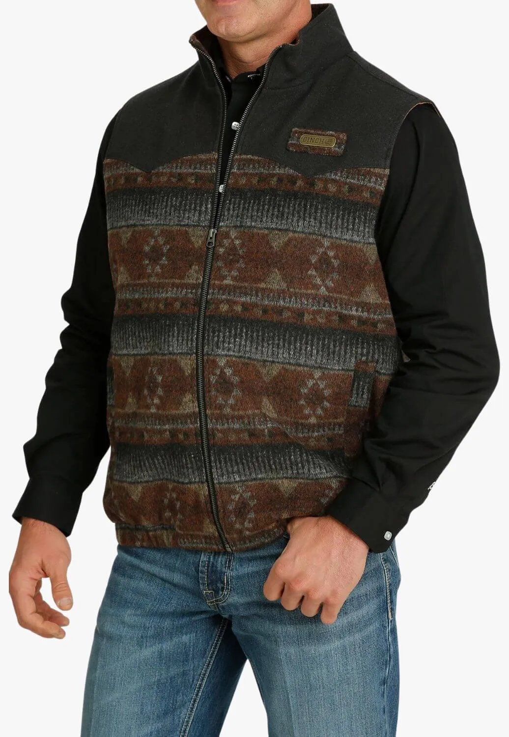 Cinch Mens Woooly Aztec Vest
