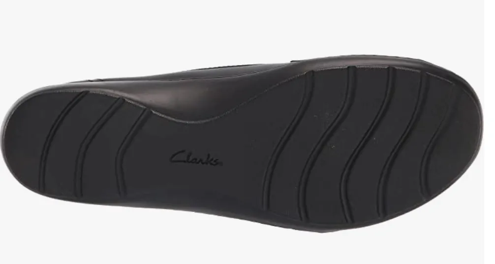 CLARKS CORA VIOLA BLACK LEATHER