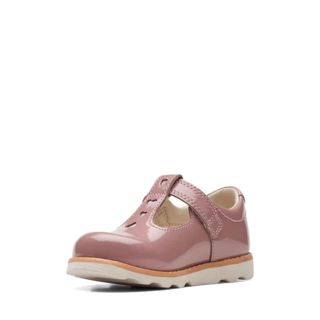 Clarks - Crown Teen T 261692216f - F Fit (pink)