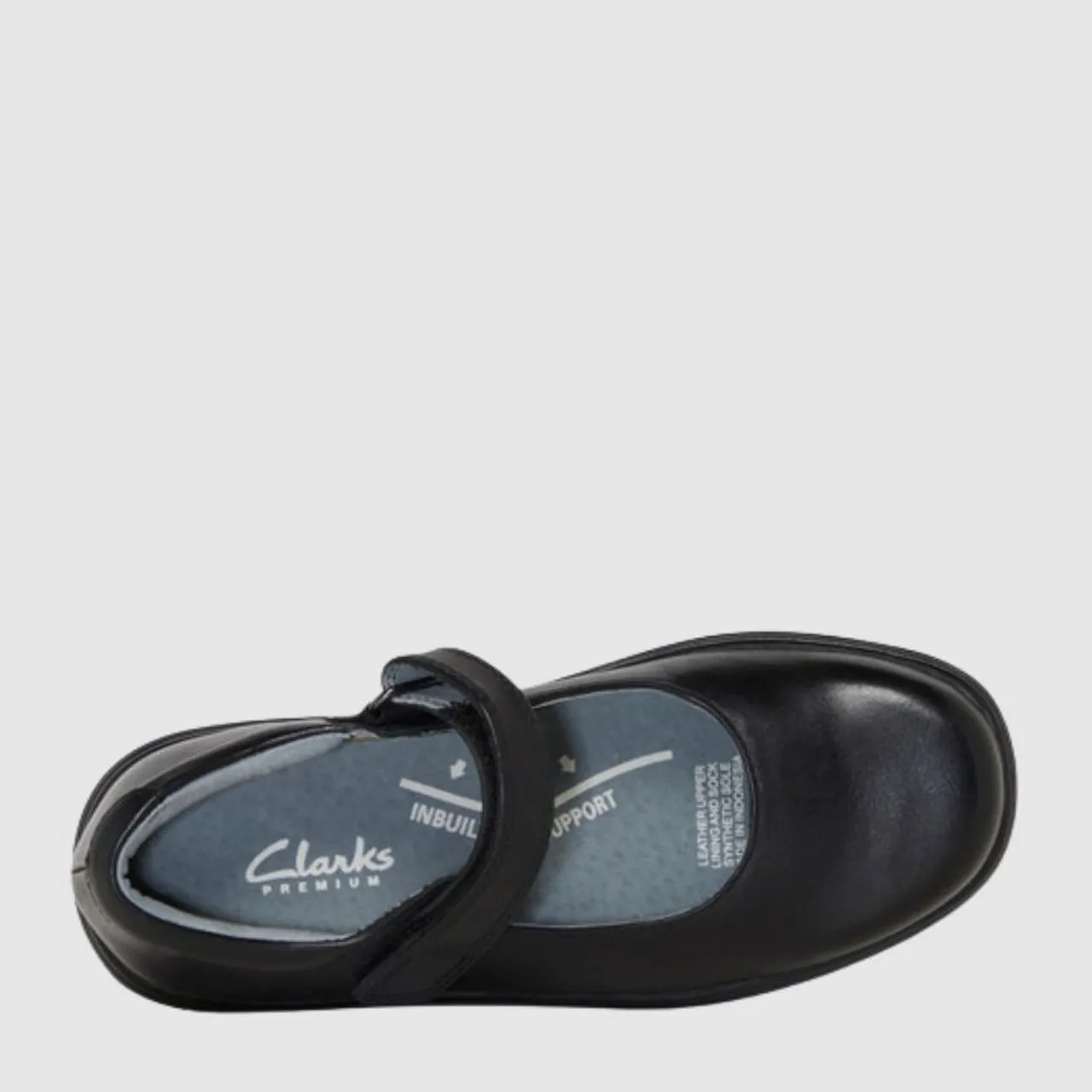 Clarks Indulge Junior Black School Shoe