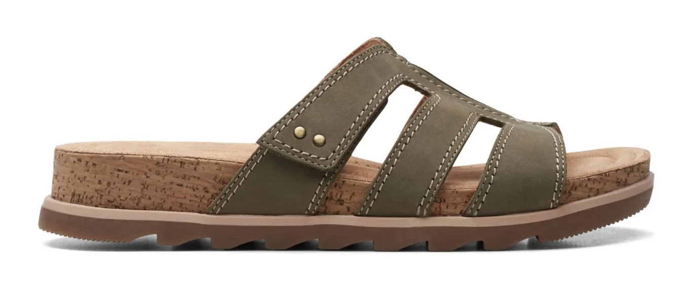 CLARKS YACHT CORAL IN OLIVE NUBUCK