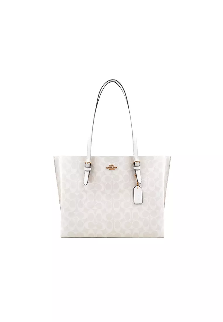 Coach COACH MOLLIE Women's White Patchwork Tote Bag