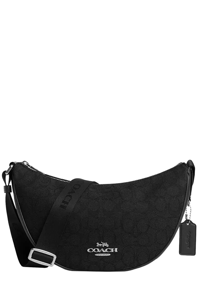 Coach Coach Pace Shoulder Bag In Signature Jacquard in Black CT822