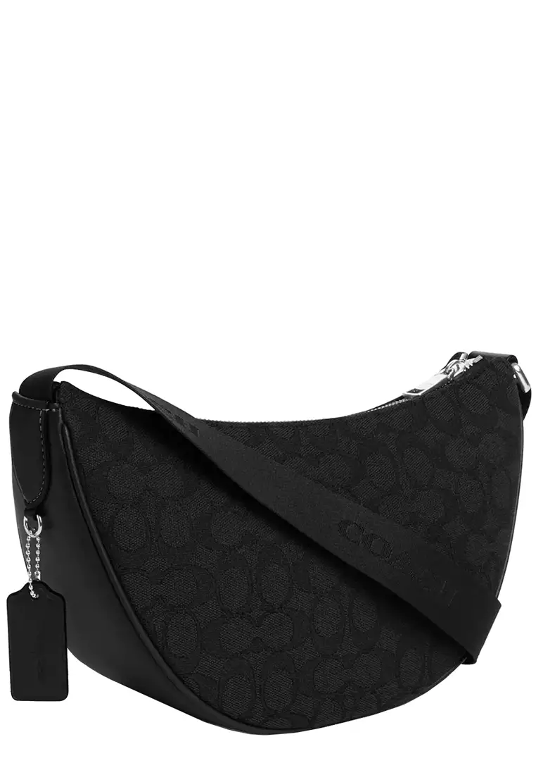 Coach Coach Pace Shoulder Bag In Signature Jacquard in Black CT822