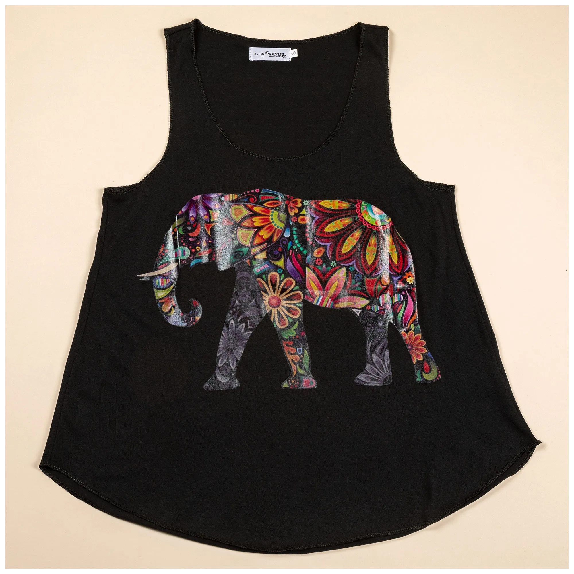 Colorful Elephant Tank Top