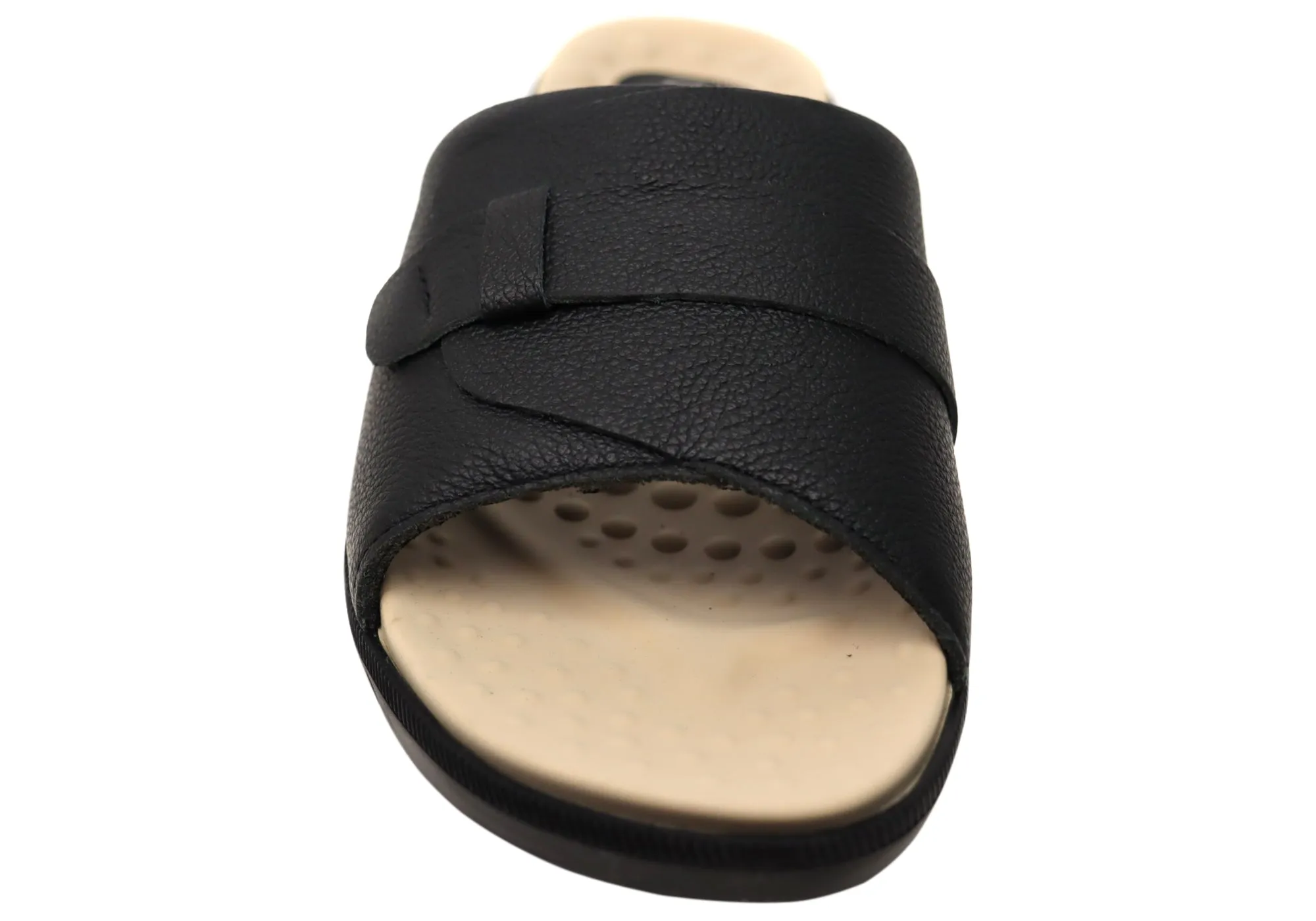 Comfortflex Samantha Womens Leather Slides Sandals Made In Brazil