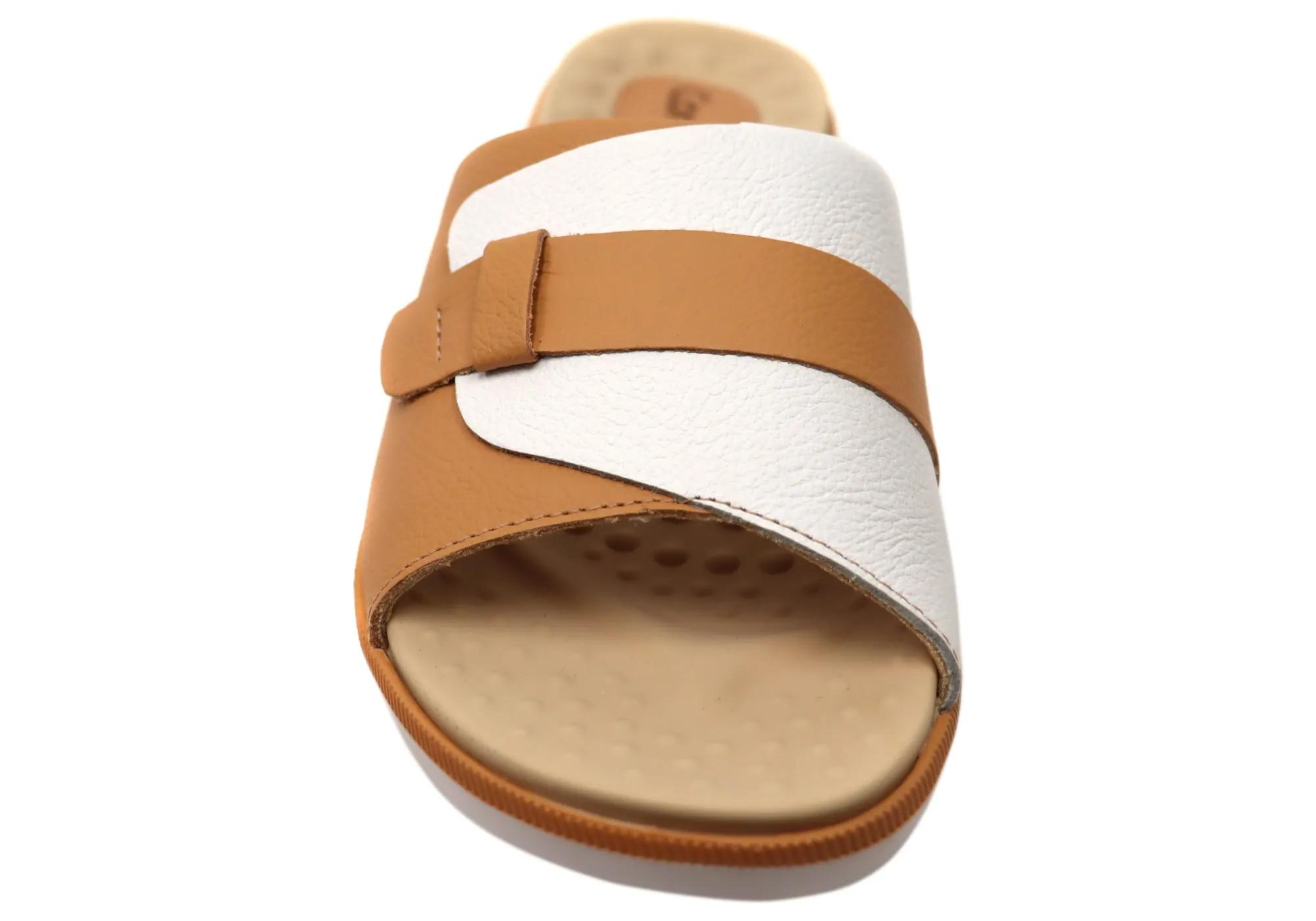 Comfortflex Samantha Womens Leather Slides Sandals Made In Brazil