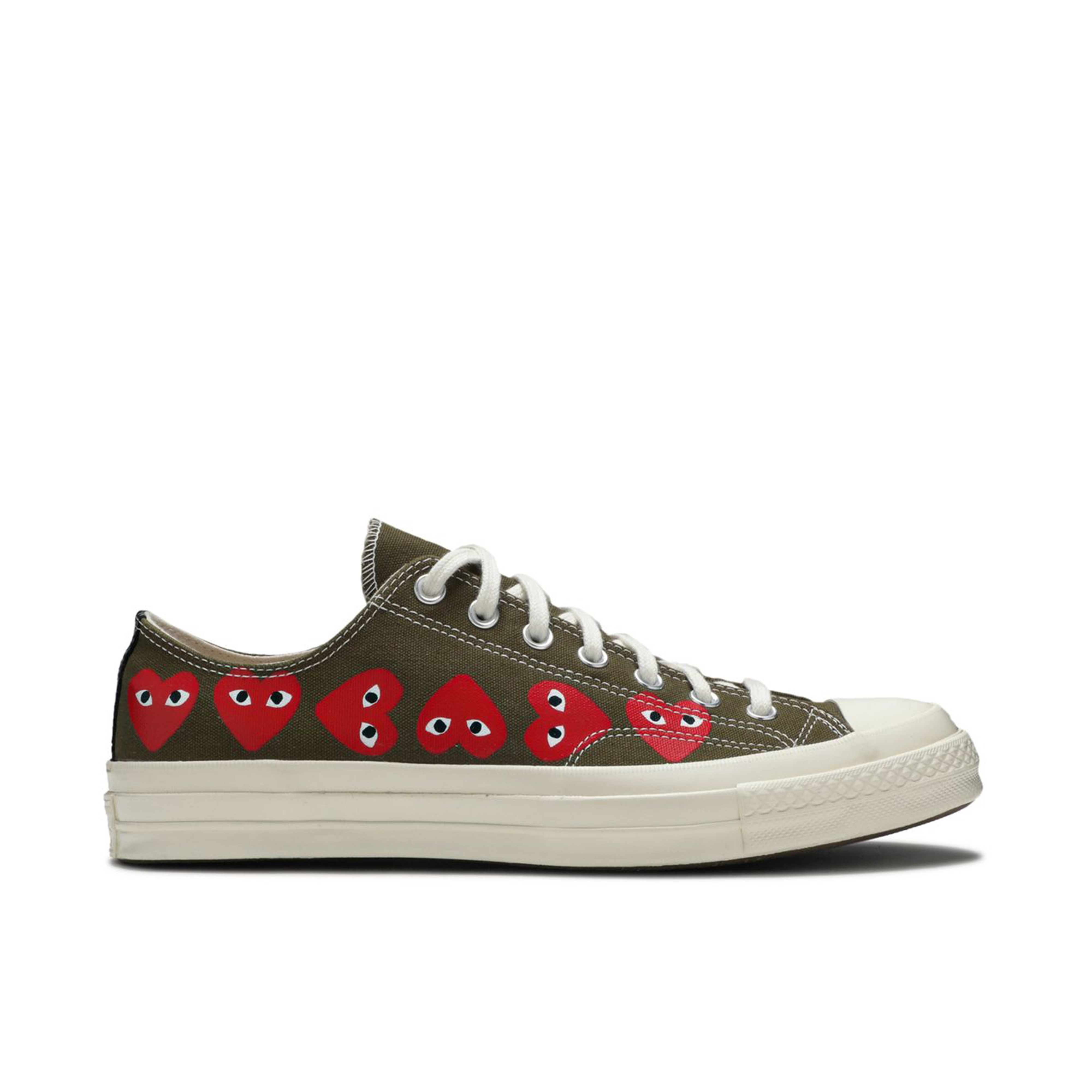 Converse Chuck Taylor All-Star 70 Ox x Comme Des Garçons PLAY Multi Hearts Green | 162976C | Laced