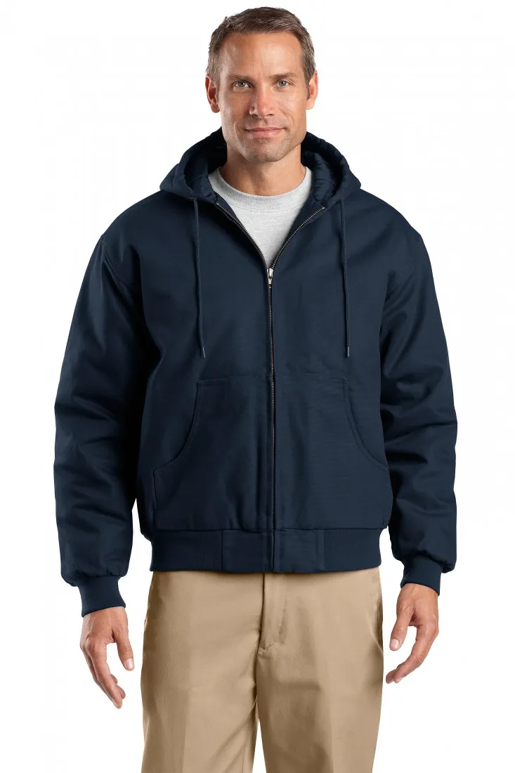 CornerStone Men's Tall Duck Cloth Hooded Work Jacket. TLJ763H.