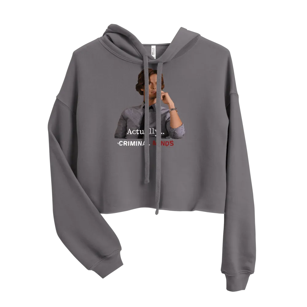 Criminal Minds Spencer Reid Actually... Women's Fleece Crop Hooded Sweatshirt