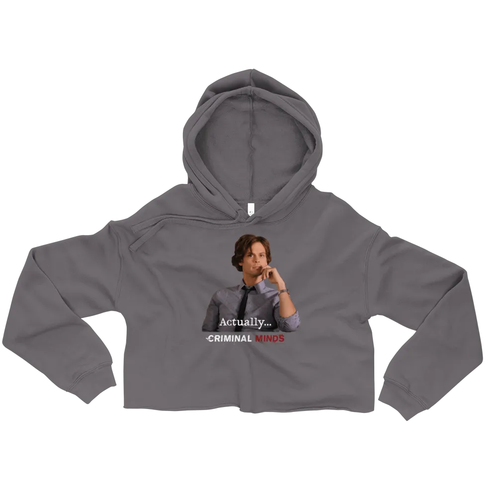 Criminal Minds Spencer Reid Actually... Women's Fleece Crop Hooded Sweatshirt