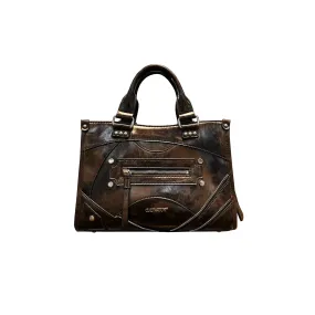 Cultivator Bronzed Distressed Cross-body Hand-held Punk-style Handbag