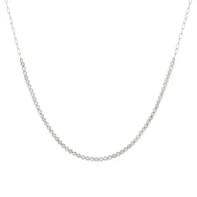 Cupcake Set Tennis Choker | 2 Carats Diamond | 14K White Gold