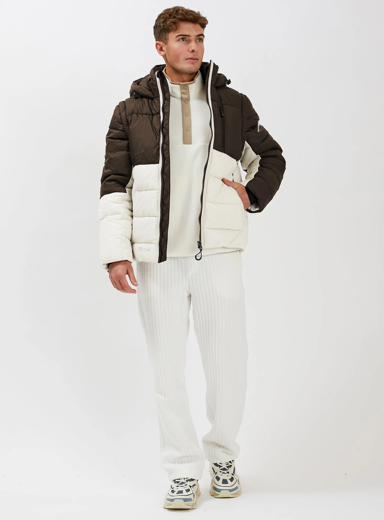 DALLMANN| Midweight Zip-off sleeves Puffer||DALLMANN| Doudoune bicolore de poids moyen avec manches amovibles par zip
