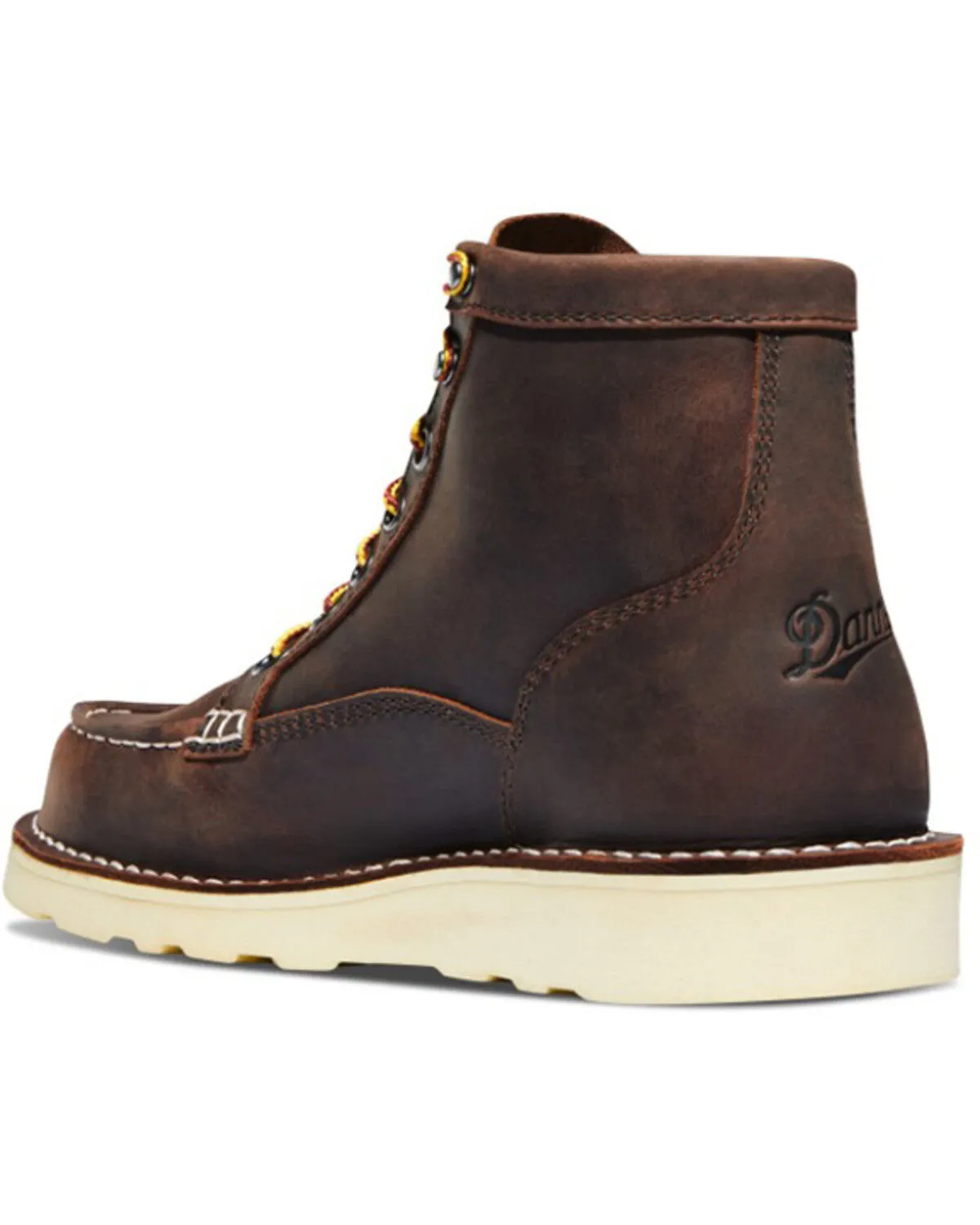 Danner Women's 6" Bull Run Full-Grain Wedge Work Boot - Moc Toe