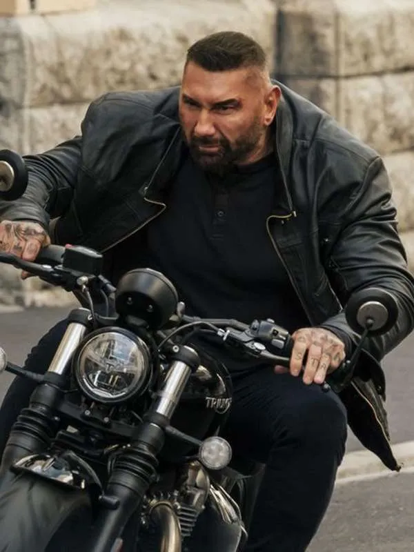 Dave Bautista My Spy The Eternal City 2024 Leather Jacket