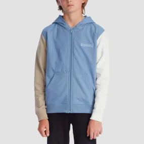 DC Riot 2 Zip Hoodie Faded Denim Colour Block - Kids