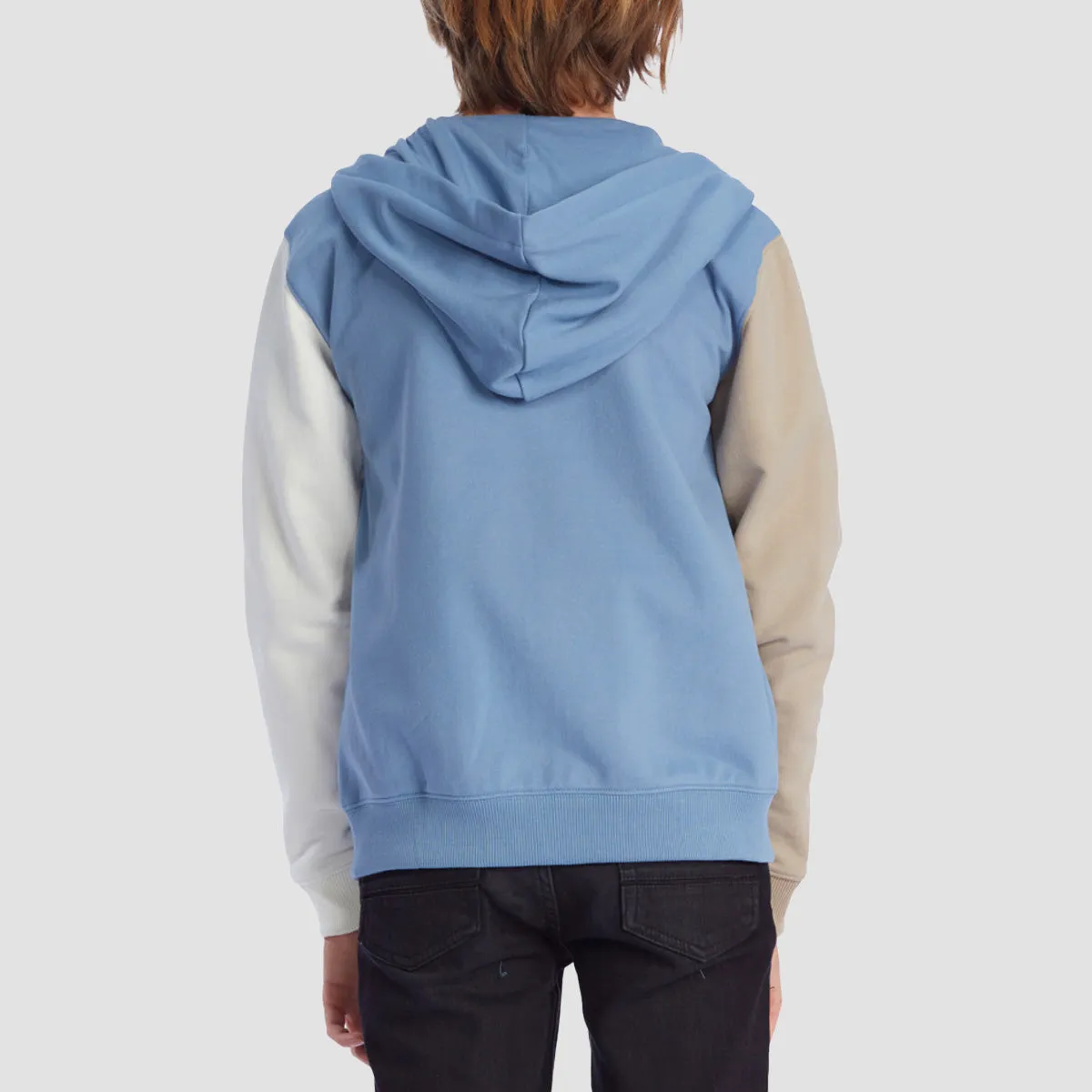 DC Riot 2 Zip Hoodie Faded Denim Colour Block - Kids