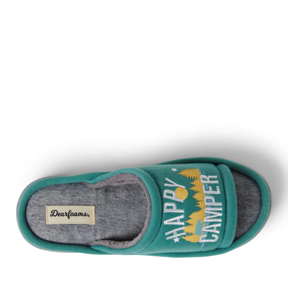      Dearfoams Women's Lennox Sweatshirt Camp Slide Slipper     