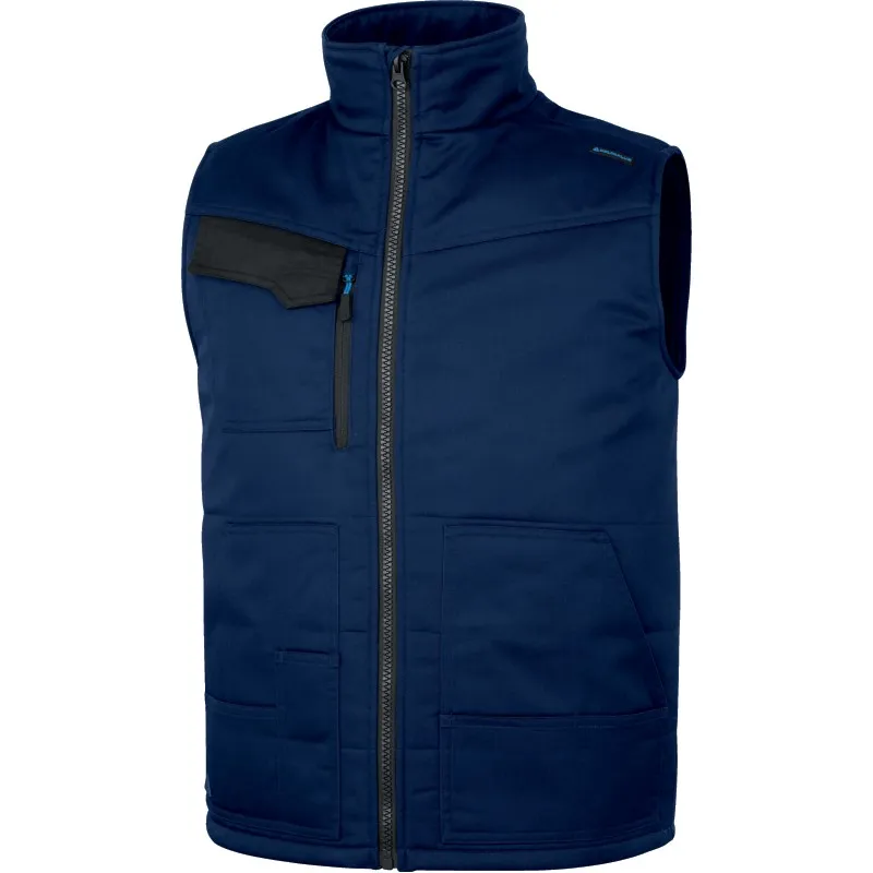 Delta Plus Stockton3 Work Vest Gilet Bodywarmer (Navy Blue/Royal Blue)