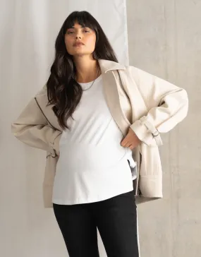 Denzel | Oversized Maternity Biker Jacket