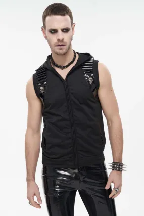 Devil Fashion - Skull Gothic Sleeveless Zip Hoodie TT211 | Dark Ages