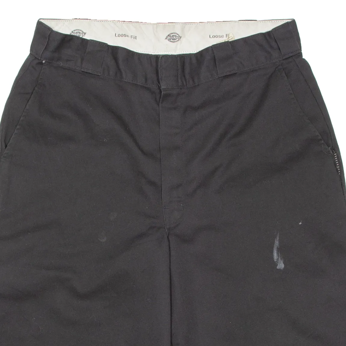 DICKIES Loose Fit Mens Workwear Shorts Black Loose M W34