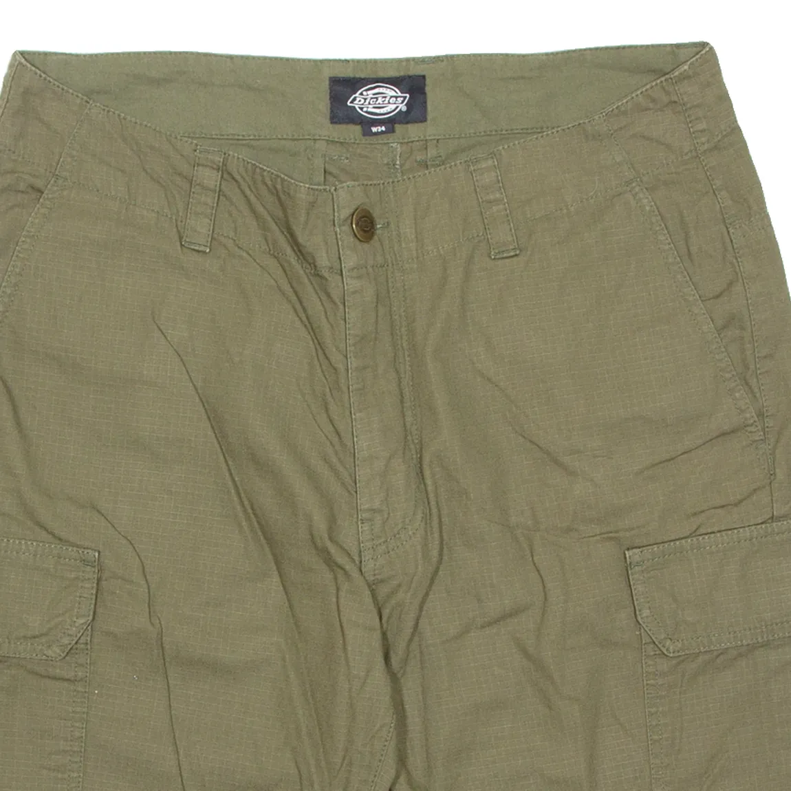 DICKIES Mens Workwear Shorts Green M W34