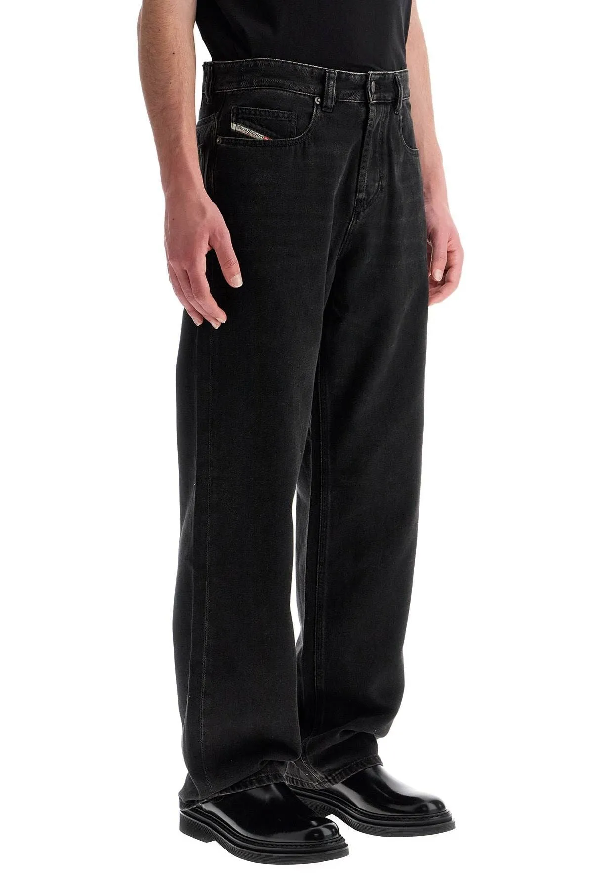 Diesel D Macro Black Wide Leg Jeans