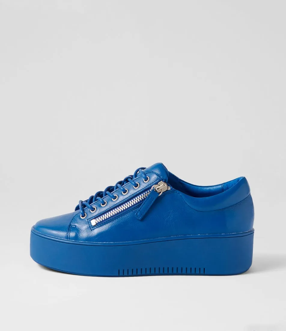 DJANGO & JULIETTE Wolfie Cobalt Leather Sneakers