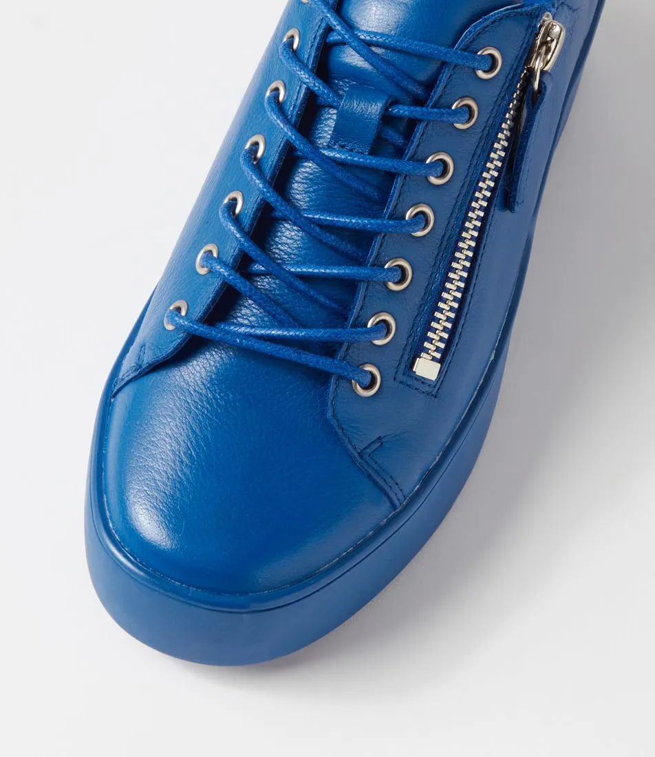 DJANGO & JULIETTE Wolfie Cobalt Leather Sneakers