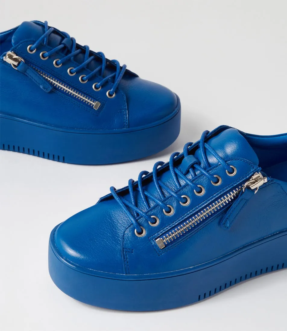 DJANGO & JULIETTE Wolfie Cobalt Leather Sneakers