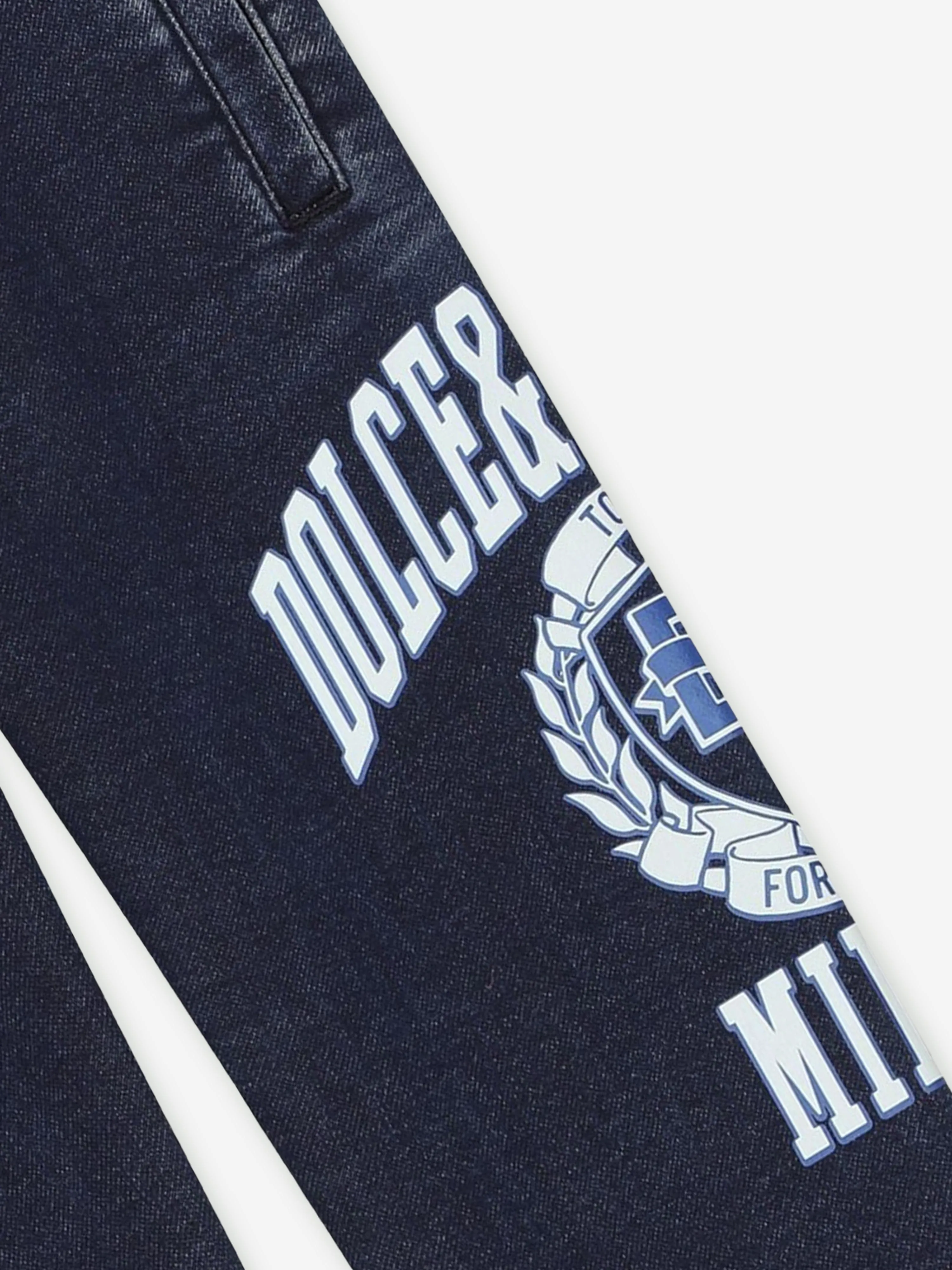 Dolce & Gabbana Boys Logo Joggers in Blue