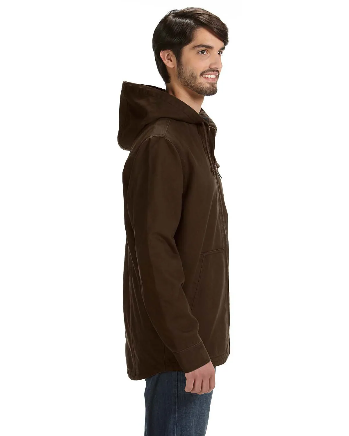 Dri Duck DD5090T Men 100% Cotton 12 oz. Canvas/Polyester Thermal Lining Hooded Tall Laredo Jacket