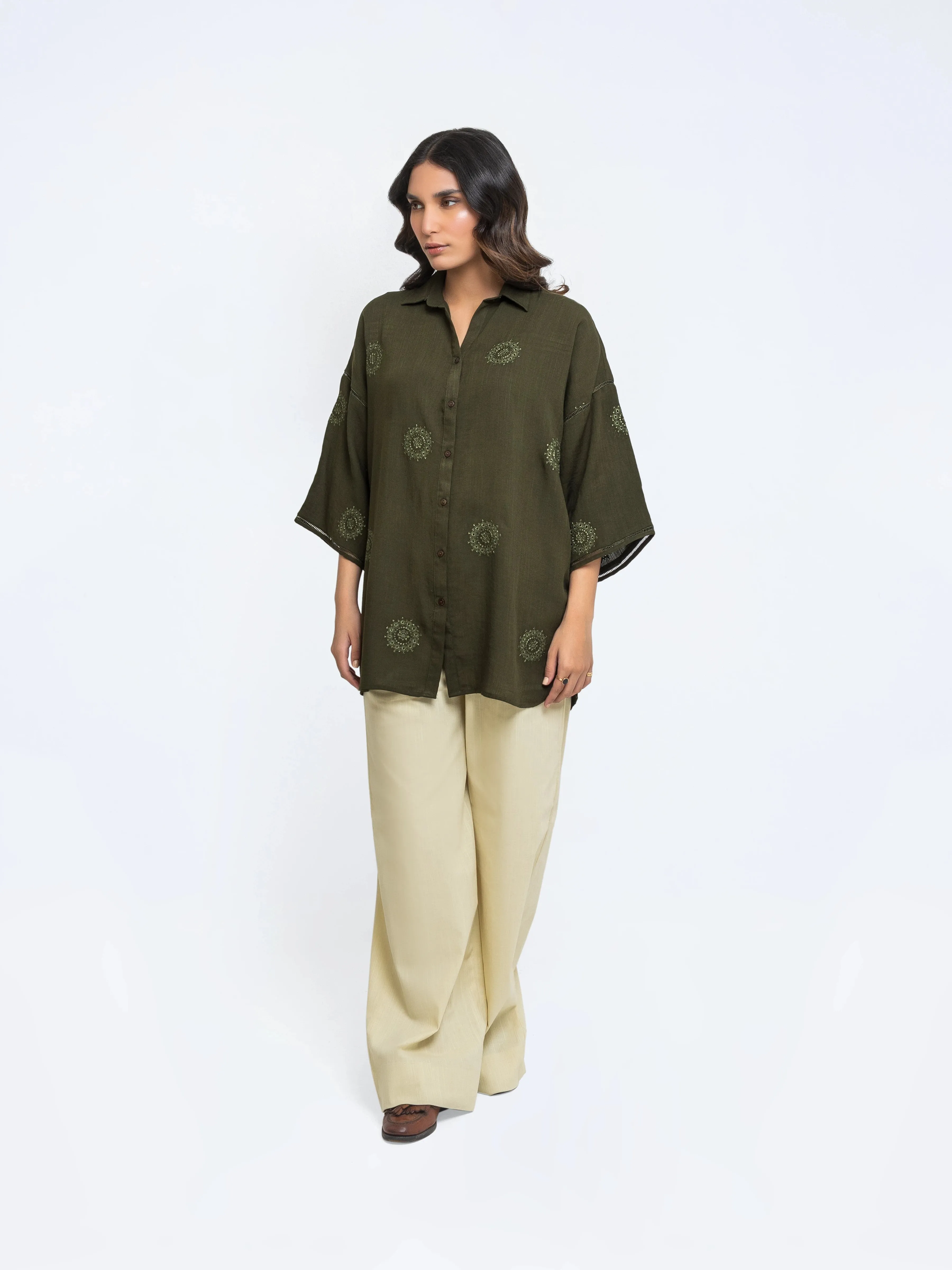 Drop Shoulder Shirt - FWTS24-109