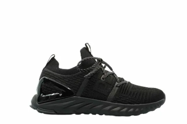 [e92577] mens peak taichi 1.0 plus triple black flyknit gym running sneakers