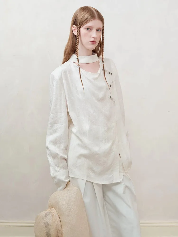Embroidery Flower Mao-Collar China Jacket