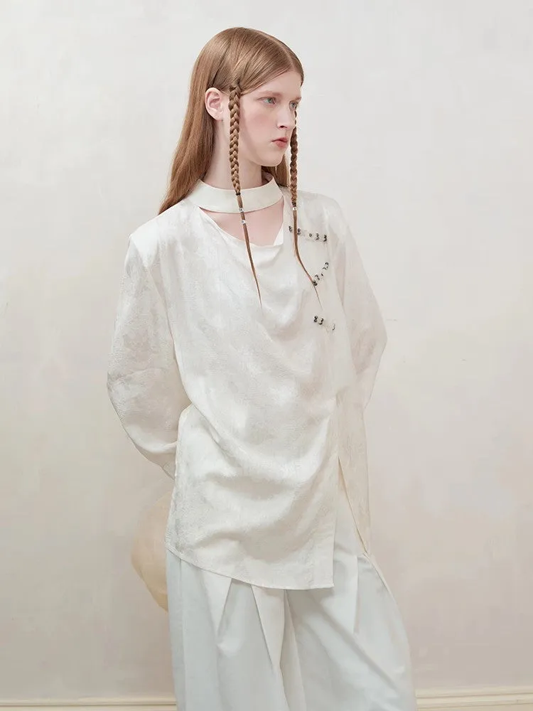 Embroidery Flower Mao-Collar China Jacket