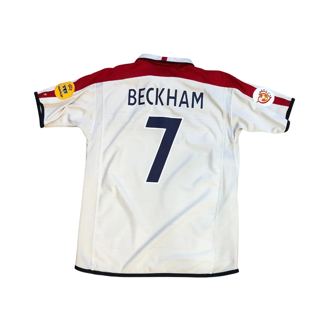 England 2003/2005 Beckham Original Umbro Home Football Shirt Large