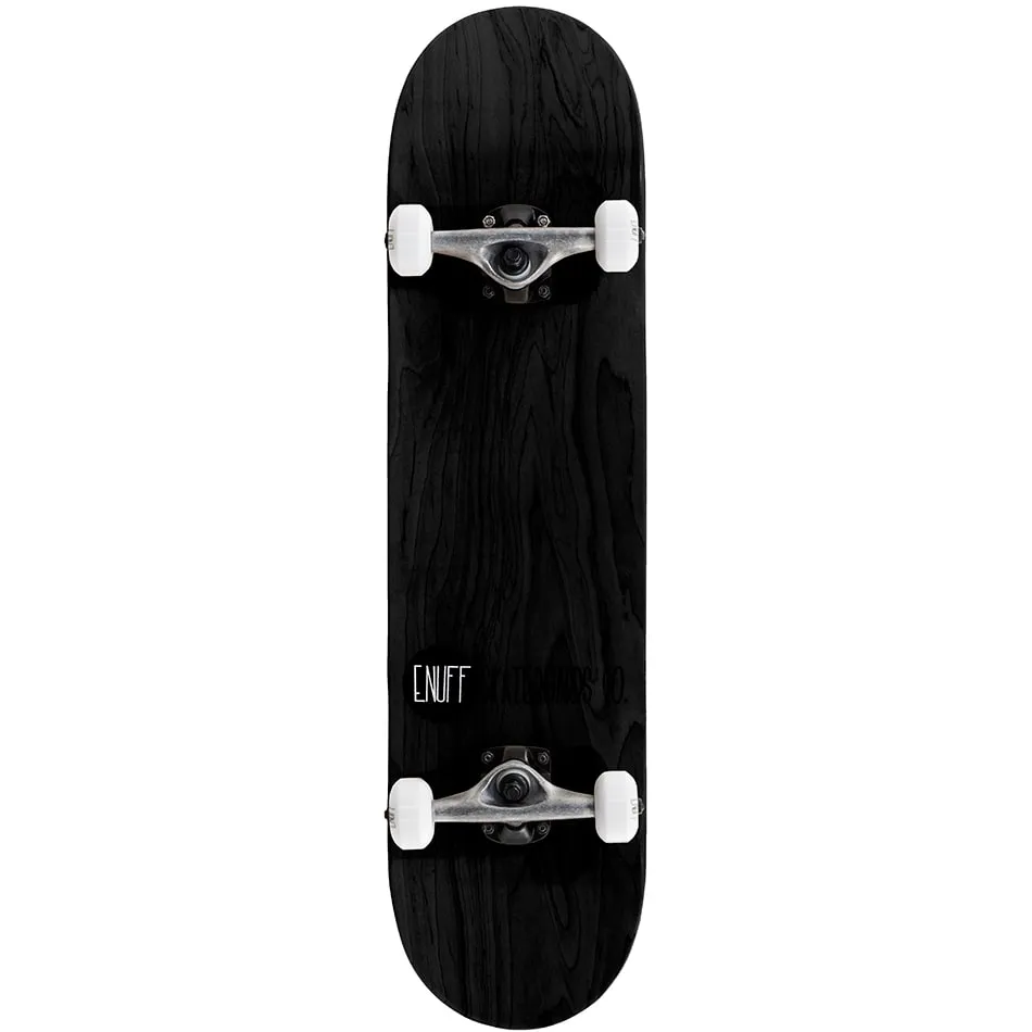 Enuff Logo Stain Factory Complete Skateboard Black 8