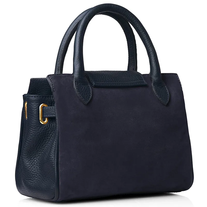 Fairfax and Favor Mini Windsor Handbag - Navy Suede