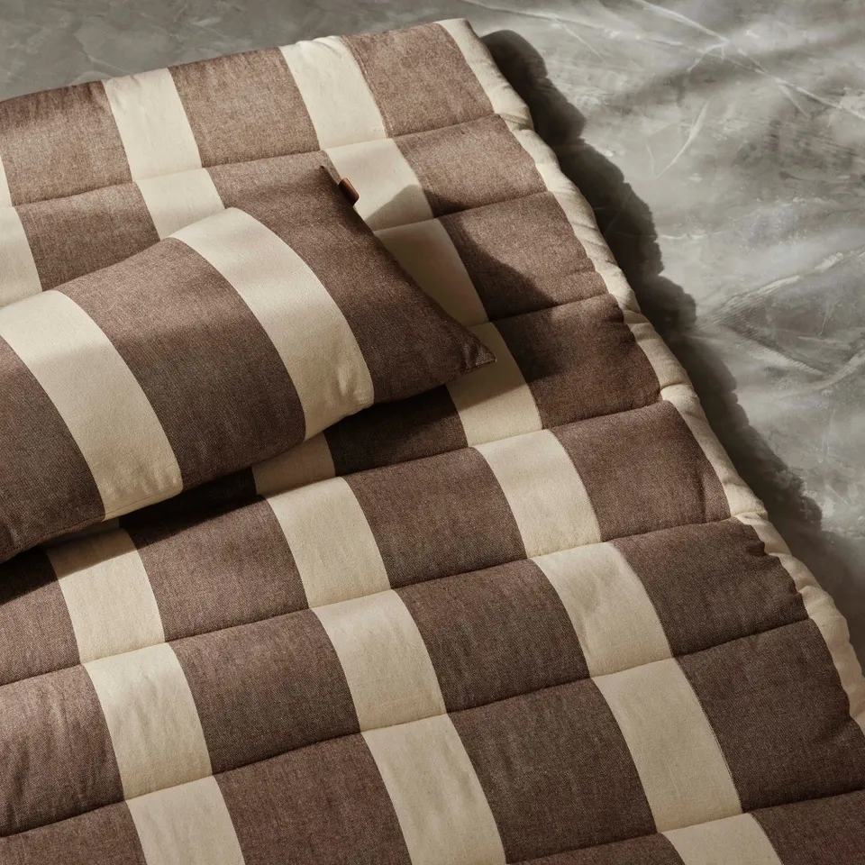 Ferm Living Strand Quilted Mattress - Carob Brown/Par | Coggles