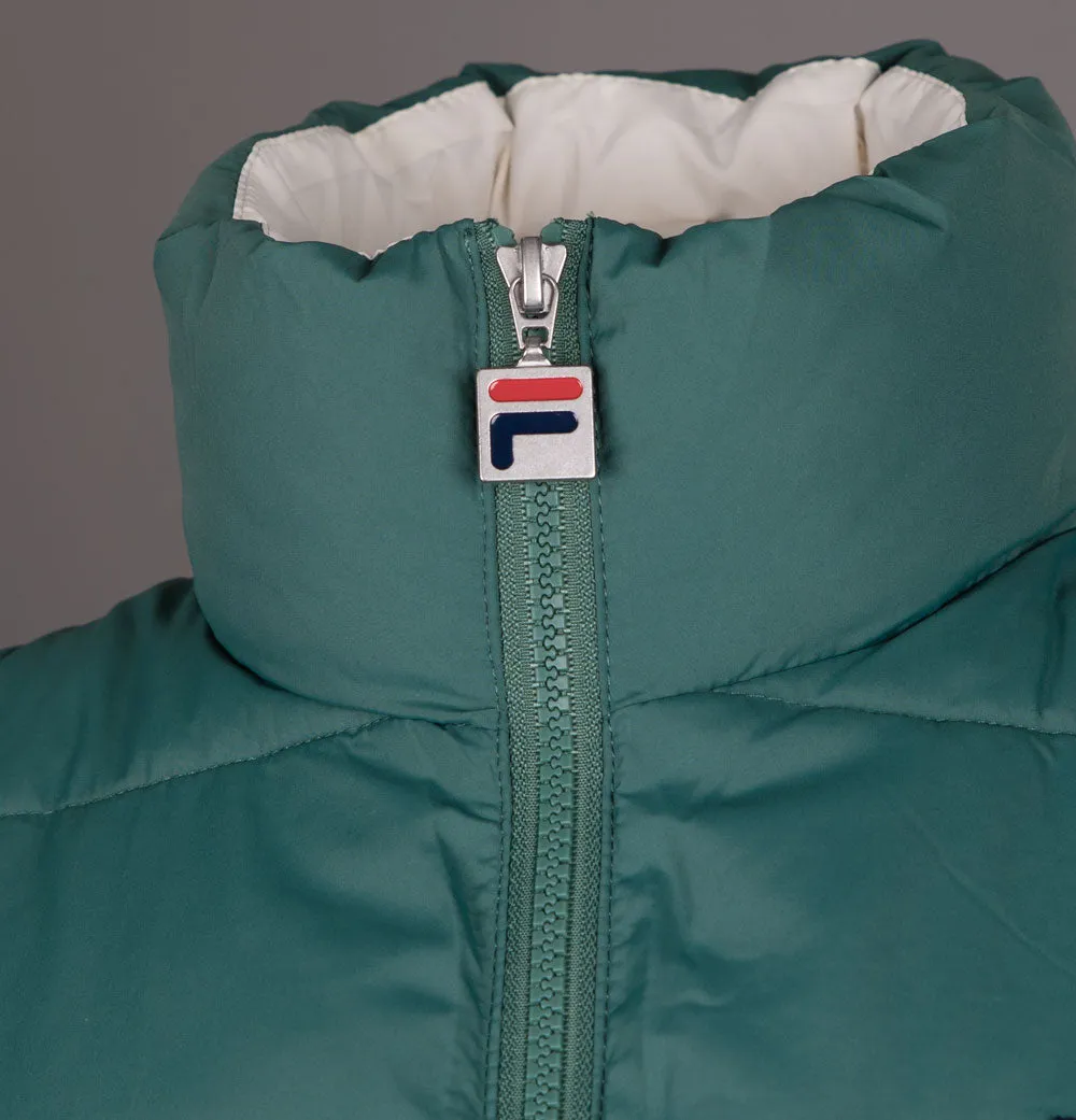 Fila Vintage Mackay Padded Puffer Gilet Dark Forest/Gardenia
