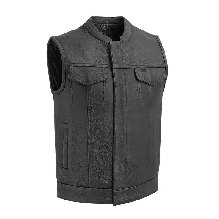 First Mfg Mens Hotshot Platinum Concealment Leather Vest